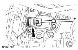 Step 16: Disconnect the transaxle control cable from the control lever.