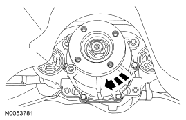 Step 6: Rotate the rear pinion 90 degrees clockwise.