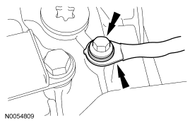 Step 18: Remove the bolt and position the ground wire aside.