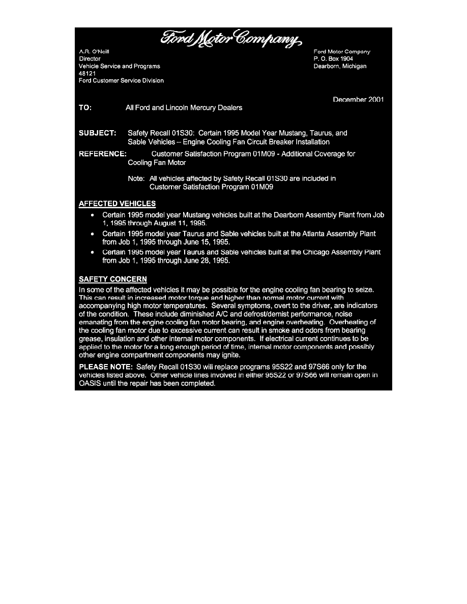 Ford Service and Repair Manuals > Mustang V8302 5.0L COBRA