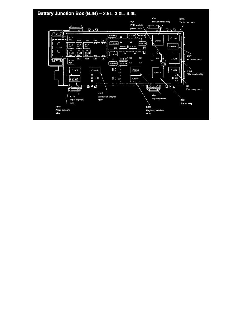 Ford Service and Repair Manuals > Ranger 2WD V63.0L VIN V