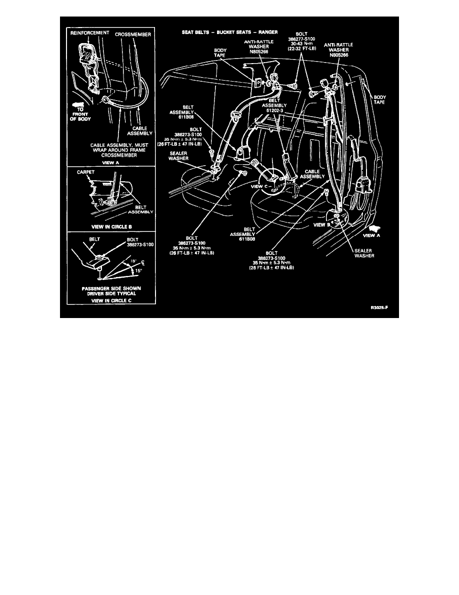 Ford Service and Repair Manuals > Ranger 4WD V6183 3.0L (1993