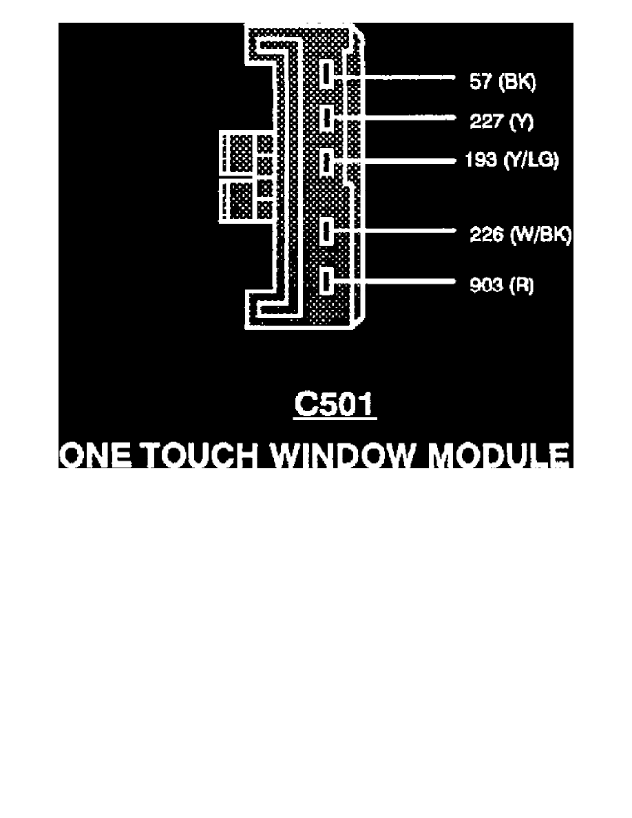 Ford Window Module Base Number Ford Workshop Service and Repair Manuals > Taurus V6-183 3.0L VIN U FI ...