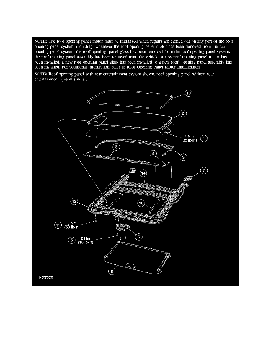 Ford taurus sunroof parts