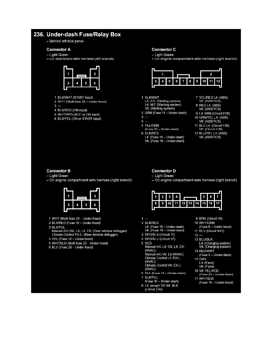 Honda Service and Repair Manuals > Accord V63.0L (2003