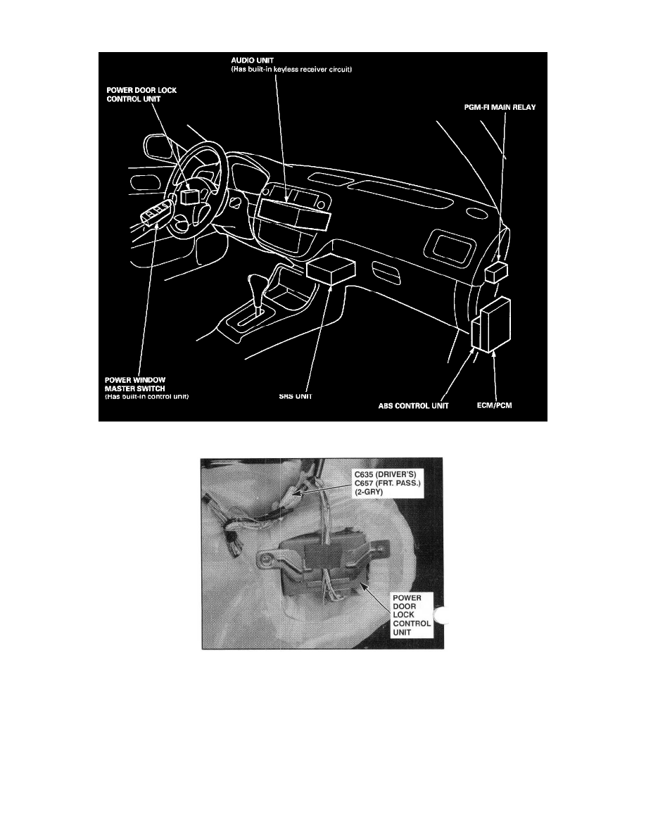 Honda Service and Repair Manuals > Civic Coupe L41.6L SOHC (VTEC) (1996) > Body and