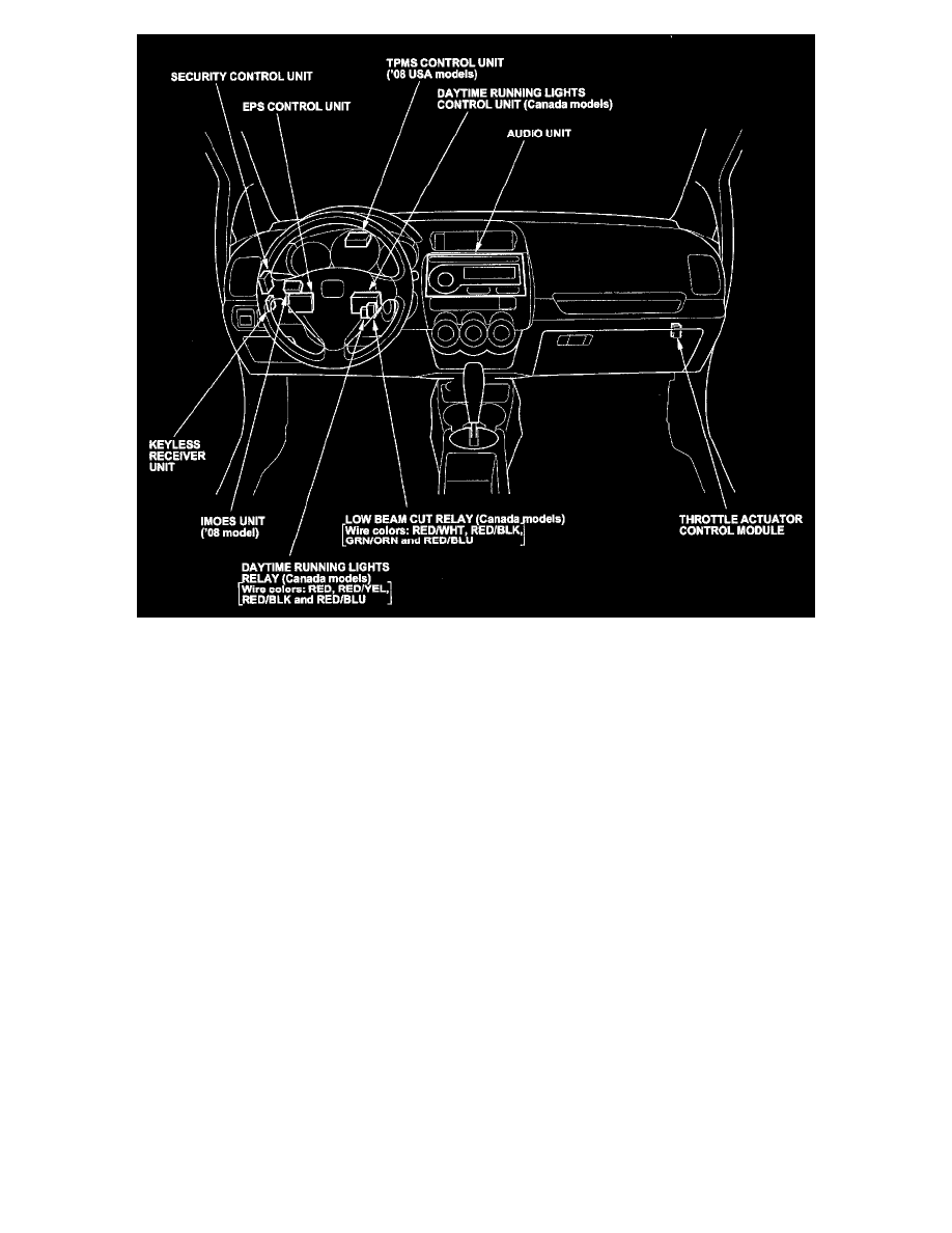 Honda Service and Repair Manuals > Fit L41.5L (2008) > Relays