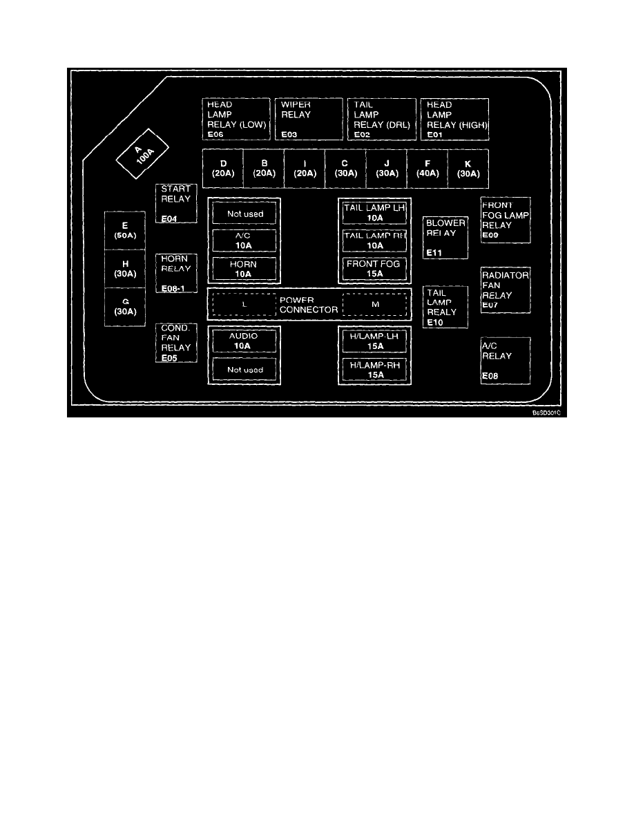 Hyundai Service and Repair Manuals > Tiburon L41.8L (1997