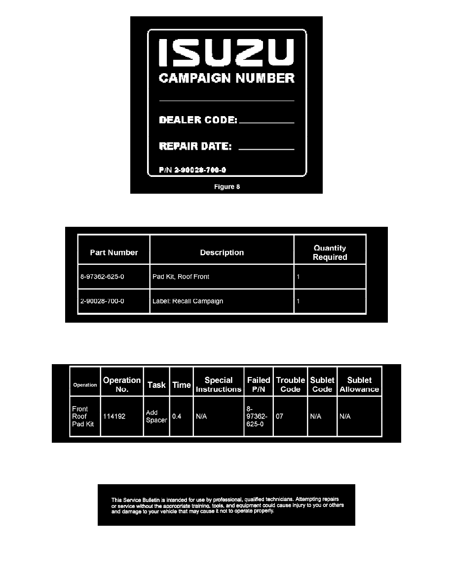 Isuzu Service and Repair Manuals > Axiom XS 2WD V63.5L (2002