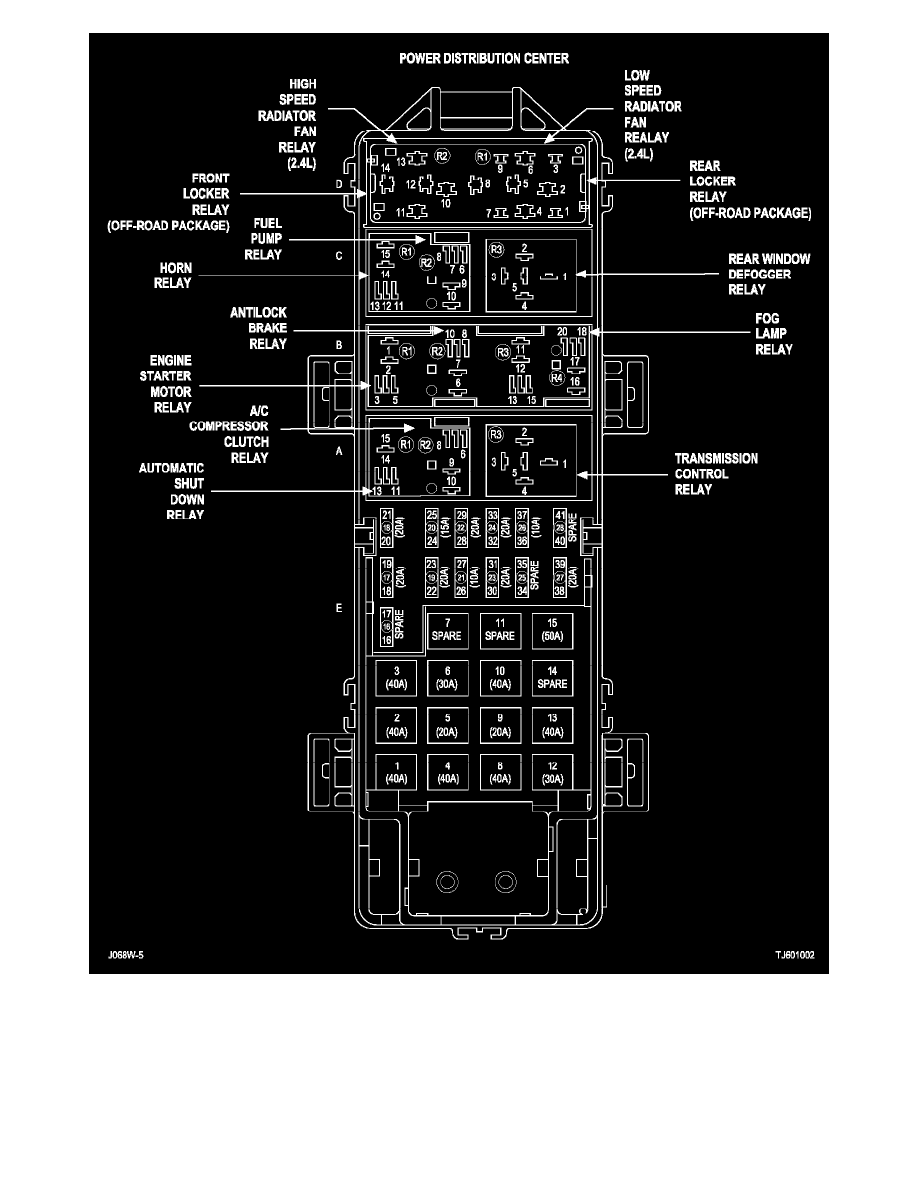 Jeep Service and Repair Manuals > Wrangler L42.4L VIN 1 (2006