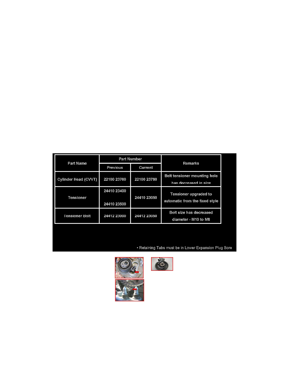 Engine, Cooling and Exhaust > Engine > Timing Components > Timing Belt Tensioner > Component Information > Technical Service Bulletins > Engine - Timing ...