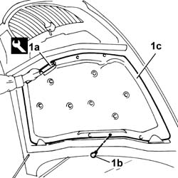 Soundproofing LINING for bonnet lid - R.R.