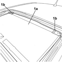 Sun roof GLASS PANEL - R.R.