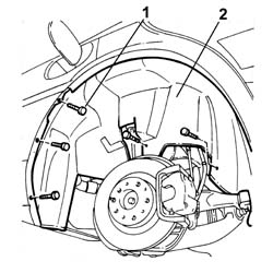 Right rear wheel arch liner - R.R.