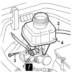 Brake fluid reservoir - r + r and wash inside