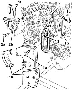 Toothed timing drive belt - R.R. with engine removed