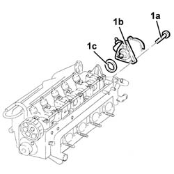 Camshaft in cylinder head - R.R. with head removed