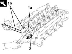 Camshaft in cylinder head - R.R. with head removed
