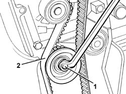 TOOTHED timing BELT - R.R. with engine removed