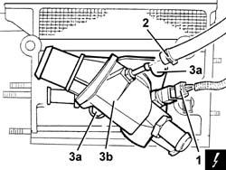 THERMOSTAT UNIT - R.R. with cylinder head removed