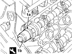 CAMSHAFTS in left cylinder head - R.R. on vehicle