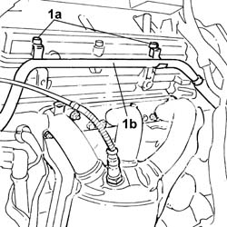Flexible HOSE between thermostat and alternator coolant rigid return pipe - R.R.