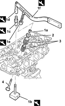 Right CYLINDER HEAD - Overhaul - Dismantling
