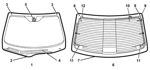 WINDSCREEN AND REARSCREEN