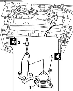 Gearbox side mount FLEXIBLE BLOCK/S - Replace