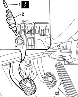 SWITCH on BRAKE pedal - R.R.