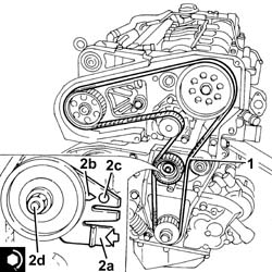 TOOTHED timing BELT - R.R. with engine removed