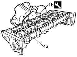 CAMSHAFTS in cylinder head - R.R. with head removed