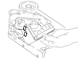ENGINE OIL PUMP, removed - Check at the bench