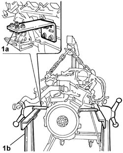 ENGINE - Position on stand and Remove