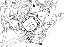 WATER PUMP - R.R. REFITTING WITH TIMING BELT REMOVED