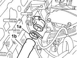 CYLINDER HEAD/CRANKCASE WATER CIRCUIT HOSE WITH THERMOSTAT CLOSED - R.R.