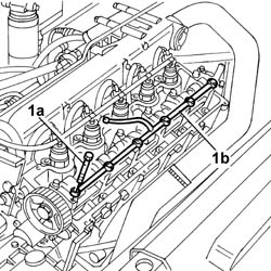 Oil supply pipe to timing supports