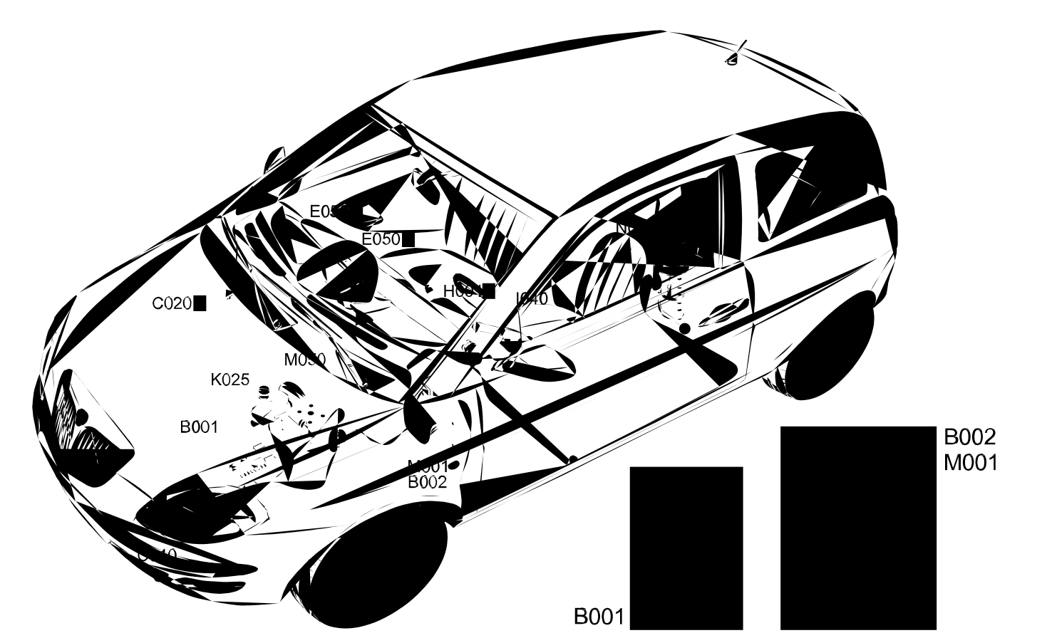 INSTRUMENT PANEL - Location of components