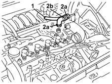 Engine oil vapour intake pipe - r + r