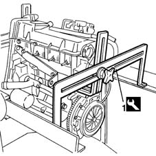 Engine - position on stand and remove