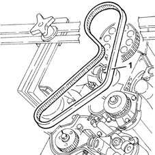 Toothed timing belt - r r with engine removed