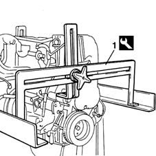 Engine - position on stand and remove