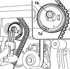 Toothed timing belt - r r with engine removed