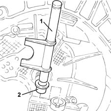 Thrust bearing linkage - r + r with gearbox removed