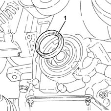 Timing system cover oil seal - replace