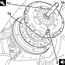 Clutch - r + r with gearbox removed