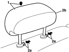 Rear seat head restraint - r r