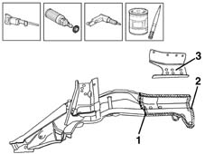 Boot floor pan rail partial