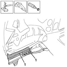 Boot floor pan rail partial