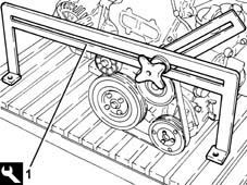 Engine - position on stand and remove